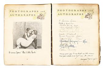 HEMINGWAY, ERNEST. High school scrapbook belonging to his classmate, Signed by Hemingway thrice, Ernest M. Hemingway or E.M.H. or